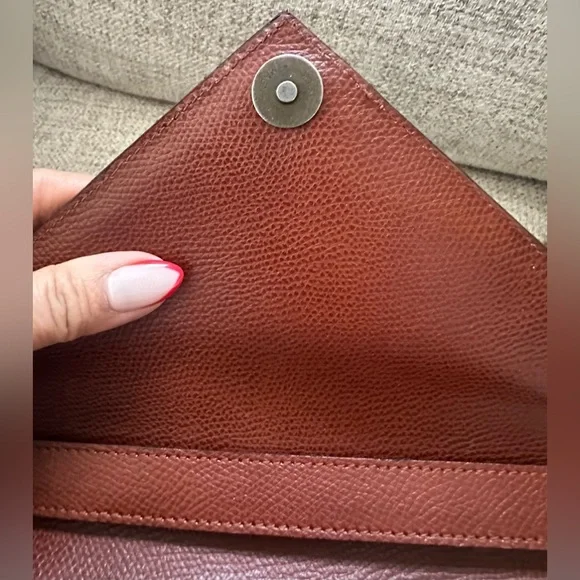 Authentic Yves Saint Laurent Studded Brown Shoulder Bag excellent like new YSL - Picture 6 of 14